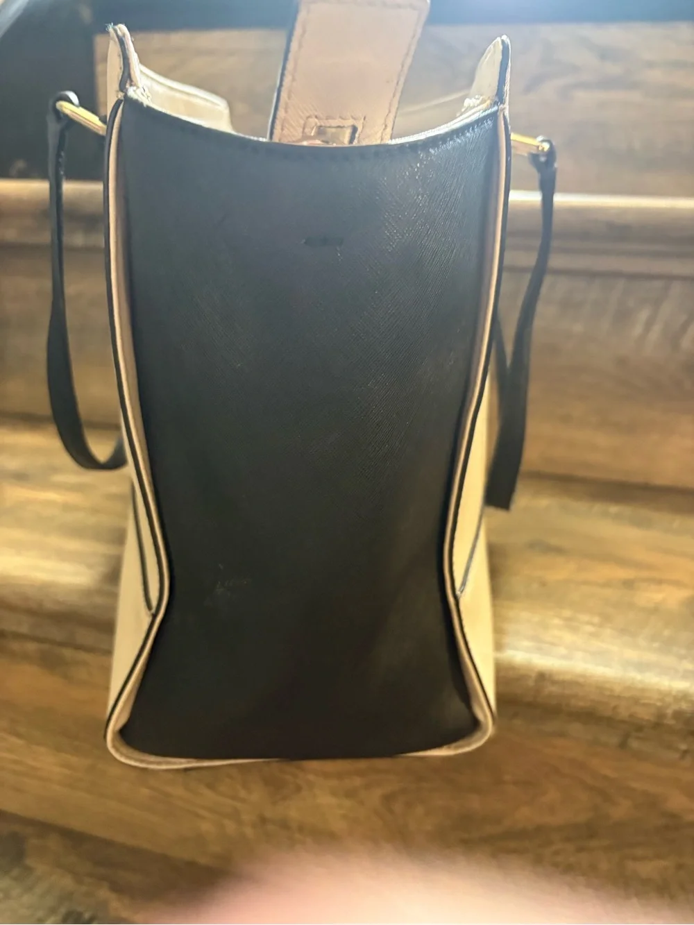 kate spade Beige and Black Structured Tote